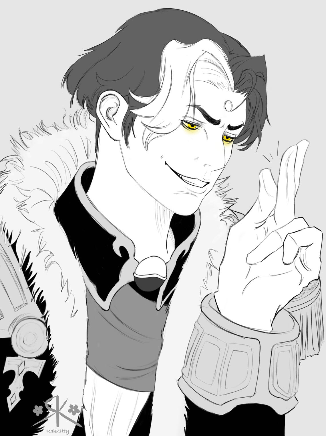 Bust, flat background