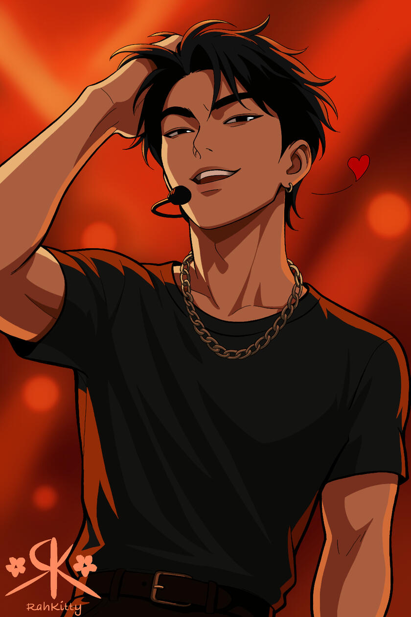 Half body, simple background