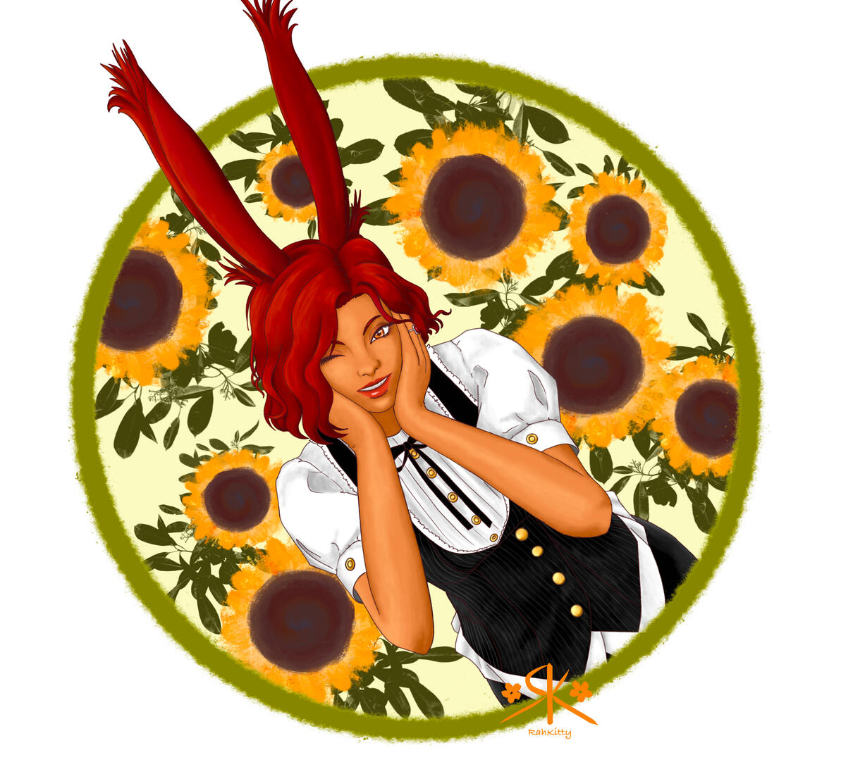 Half body, simple background