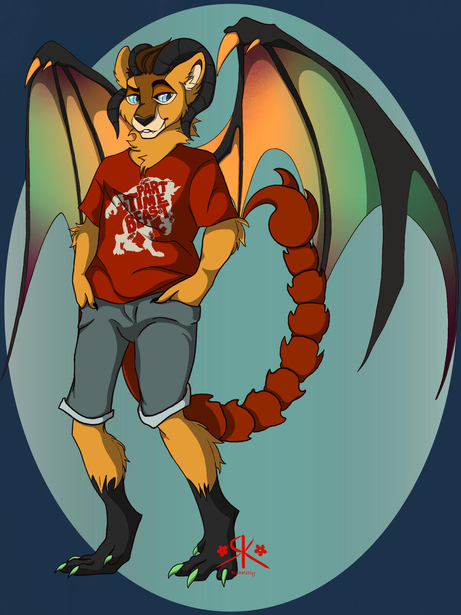 Full body, flat background